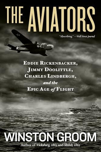 Book cover for Aviators, The: Eddie Rickenbacker, Jimmy Doolittle, Charles Lindbergh, and the Epic Age of Flight by Groom, Winston