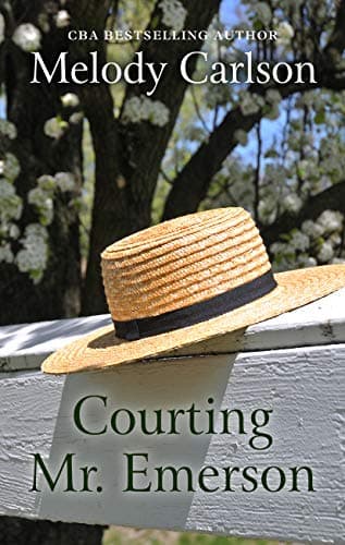 Book cover for Courting Mr. Emerson (Thorndike Press Large Print Christian Fiction) by Carlson, Melody