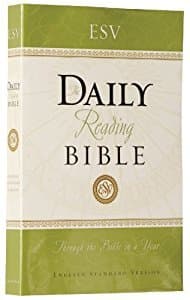 Book cover for ESV Daily Reading Bible by Unknown