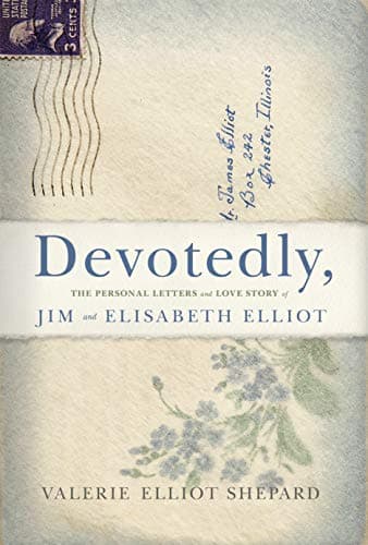 Book cover for Devotedly: The Personal Letters and Love Story of Jim and Elisabeth Elliot by Shepard, Valerie