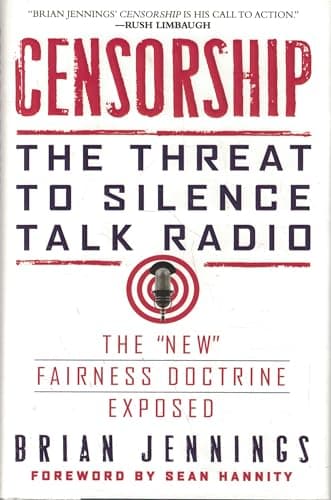 Book cover for Censorship: The Threat to Silence Talk Radio by Jennings, Brian