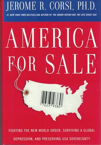 Book cover for America for Sale: Fighting the New World Order, Surviving a Global Depression, and Preserving USA Sovereignty by Corsi, Jerome R
