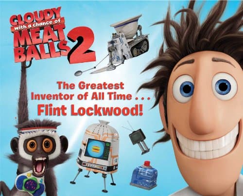 Book cover for The Greatest Inventor of All Time . . . Flint Lockwood! (Cloudy with a Chance of Meatballs Movie) by Gallo, Tina