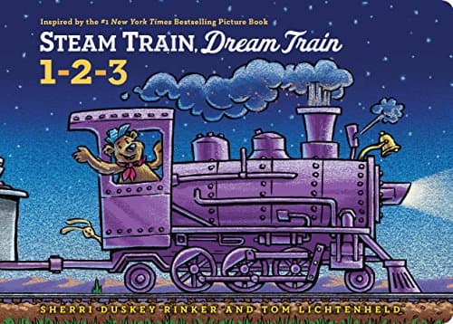 Book cover for Steam Train, Dream Train 1-2-3 by Rinker, Sherri Duskey