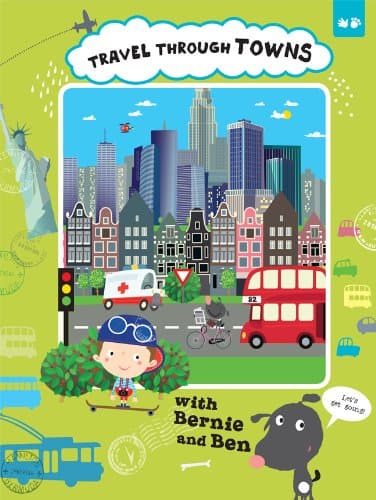 Book cover for Travel Through Towns With Bernie and Ben by Sisperova, Iva