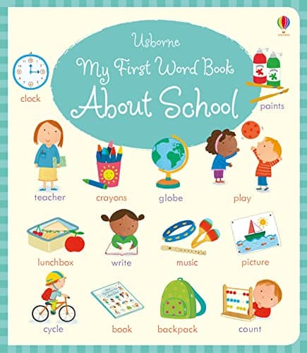 Book cover for My First Word Book About School by Bathie, Holly