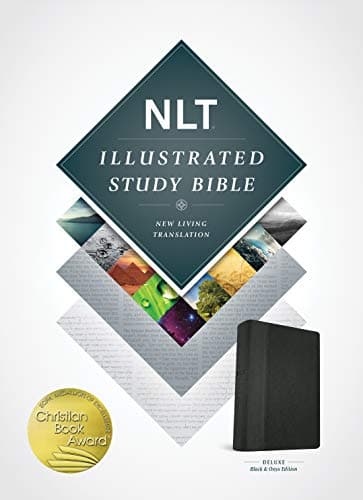 Book cover for Illustrated Study Bible NLT, TuTone (LeatherLike, Black/Onyx) by New Living Translation