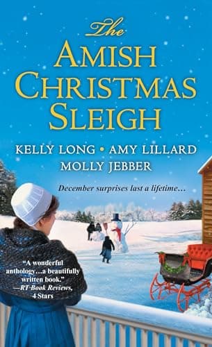 Book cover for The Amish Christmas Sleigh by Long, Kelly