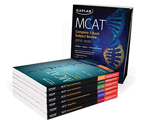 Book cover for MCAT Complete 7-Book Subject Review 2019-2020: Online + Book + 3 Practice Tests (Kaplan Test Prep) by Kaplan Test Prep