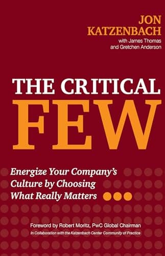 Book cover for The Critical Few: Energize Your Company's Culture by Choosing What Really Matters by Katzenbach, Jon R.