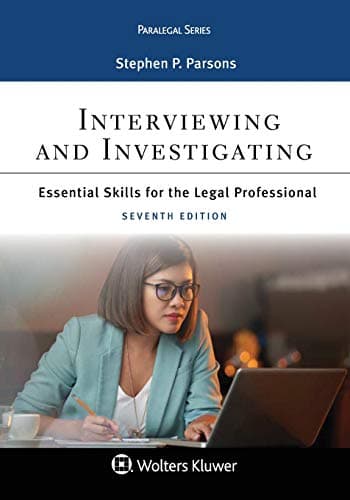 Book cover for Paralegal Series Interviewing and Investigating: Essentials Skills for the Legal Professional by Parsons, Stephen P.
