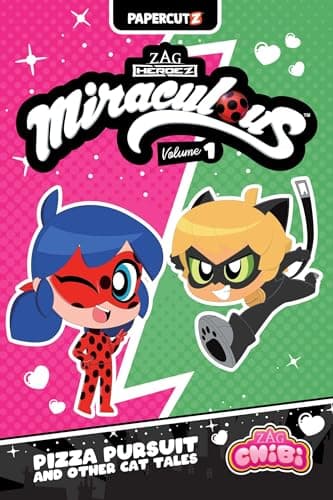 Book cover for Miraculous Chibi Vol. 1: Pizza Pursuit and Other Cat Tales (Miraculous Ladybug Chibi) by Trujillo, Josh