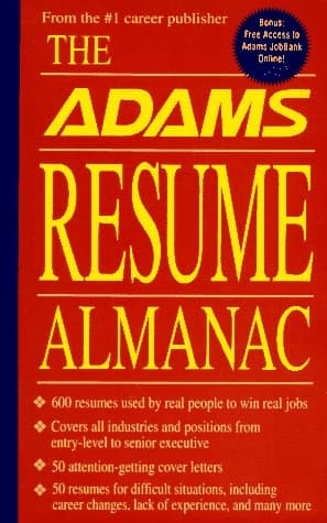 Book cover for Adams Resume Almanac by Adams, Robert