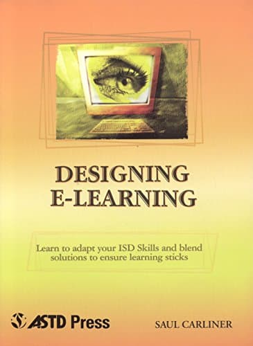 Book cover for Designing E-Learning by Carliner, Saul