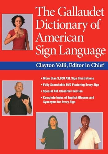 Book cover for The Gallaudet Dictionary of American Sign Language by Valli, Clayton