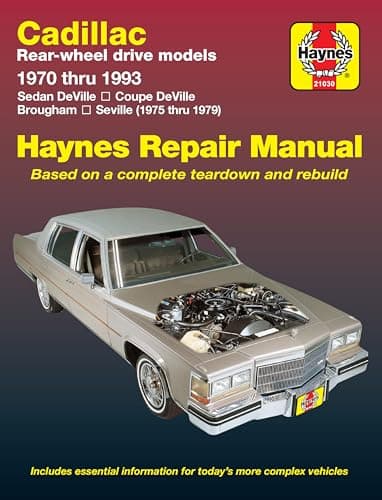 Book cover for Cadillac RWD DeVille/Coupe/Sedan DeVille (70-85),Brougham (70-93) & Seville (75-79) Haynes Repair Manual (Does not include info on front-wheel drive or diesel engines.) (Haynes Repair Manuals) by Haynes