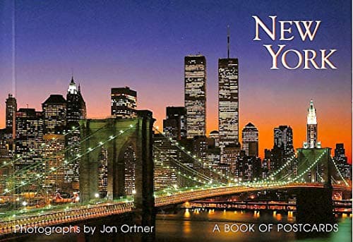 Book cover for New York Dawn and Dusk - A Book of 30 Postcards by JON ORTNER