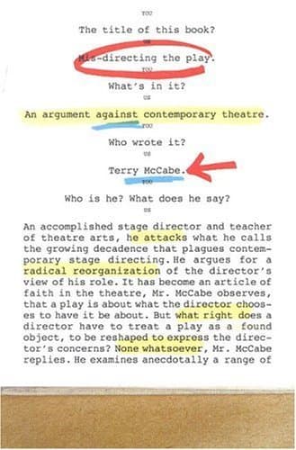 Book cover for Mis-Directing the Play: An Argument Against Contemporary Theatre by McCabe, Terry
