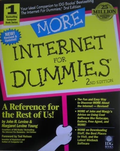 Book cover for More Internet for Dummies by Levine, John R; Young, Margaret Levine