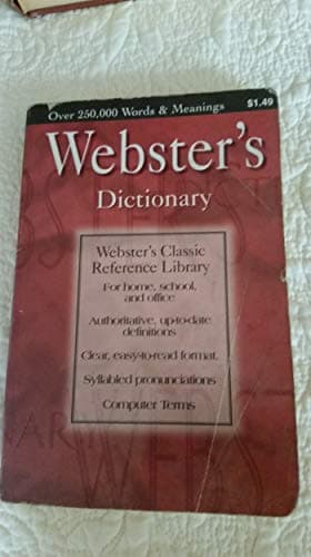 Book cover for Webster's Dictionary by LANDOLL