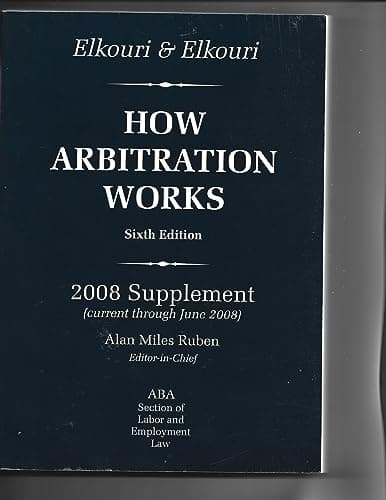 Book cover for How Arbitration Works 2008 by Elkouri, Frank