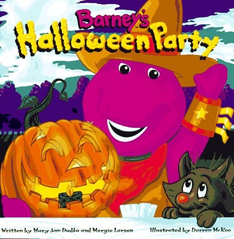 Book cover for Barney's Halloween Party by Scholastic Inc.