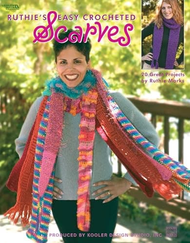 Book cover for Ruthie's Easy Crocheted Scarves by Ruthie Marks