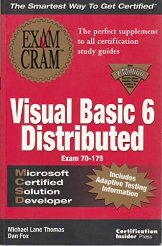 Book cover for MCSD VB6 Distributed Exam Cram (Exam: 70-175) by Thomas, Michael Lane