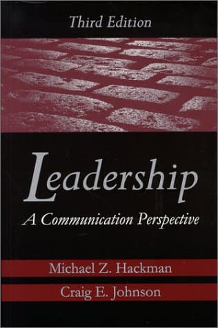 Book cover for Leadership: A Communication Perspective by Michael Z. Hackman