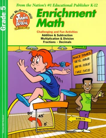 Book cover for Enrichment Math Grade 5 (Junior Academic Series) by McGraw-Hill Companies