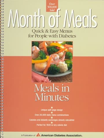 Book cover for Month of Meals: Meals in Minutes by American Diabetes Association