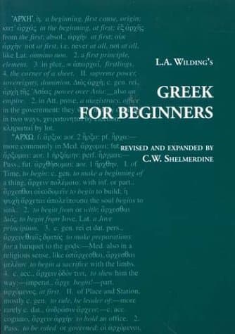 Book cover for Wilding's Greek for Beginners (Greek Edition) by Wilding