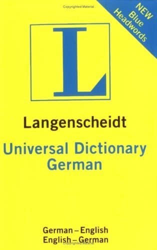 Book cover for Langenscheidt's Universal German Dictionary (English and German Edition) by Langenscheidt Editiorial
