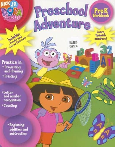 Book cover for Preschool Adventure: Pre K Workbook (Dora the Explorer) by Learning Horizons