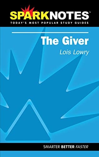 Book cover for The Giver (SparkNotes Literature Guide) (Volume 8) (SparkNotes Literature Guide Series) by Lowry, Lois