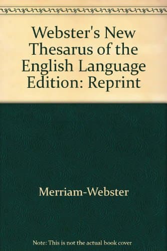 Book cover for Webster's New Thesaurus of the English Language, New Edition by MerriamWebster