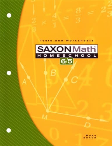 Book cover for Saxon Math Homeschool 6/5: Tests and Worksheets by Stephen Hake