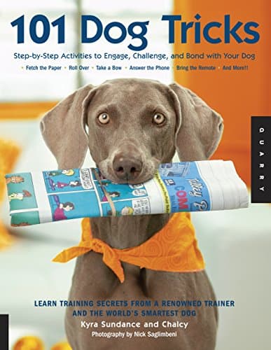 Book cover for 101 Dog Tricks: Step by Step Activities to Engage, Challenge, and Bond with Your Dog (Volume 1) (Dog Tricks and Training, 1) by Sundance, Kyra