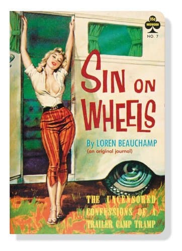 Book cover for Sin on Wheels: Pulp Journal by Peter Pauper Press