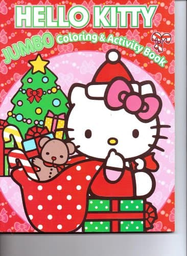 Book cover for Hello Kitty Christmas Jumbo Coloring & Activity Book by American Greetings