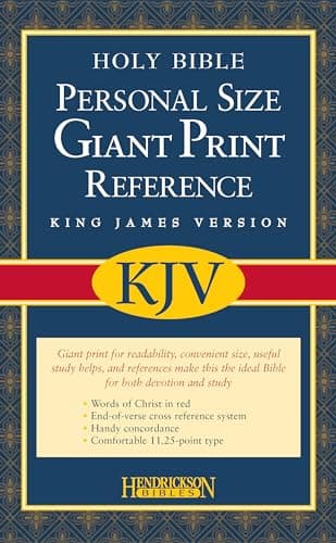 Book cover for KJV Personal Size Giant Print Reference Bible (Bonded Leather, Burgundy, Red Letter) by Hendrickson Publishers