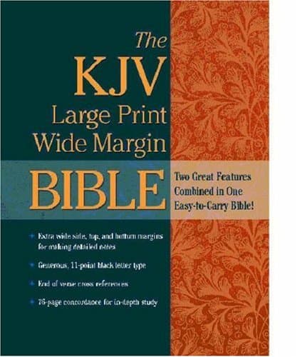 Book cover for The KJV Large Print Wide Margin Bible by Hendrickson Publisher