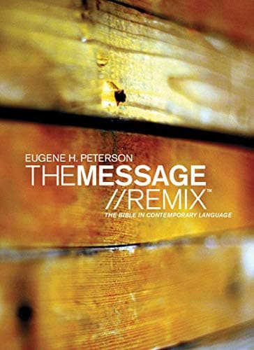 Book cover for The Message//REMIX (Hardcover, Wood): The Bible in Contemporary Language by Peterson, Eugene H.