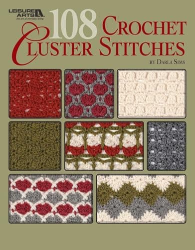 Book cover for 108 Crochet Cluster Stitches by Sims, Darla