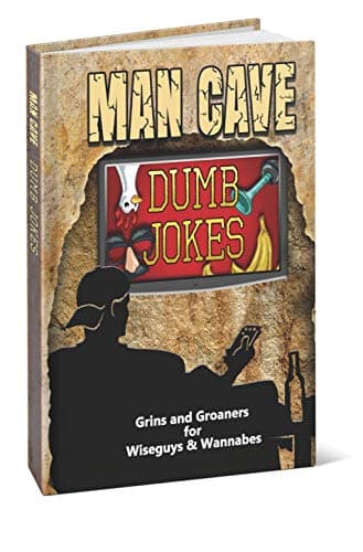Book cover for Man Cave Dumb Jokes by Jack Kreismer