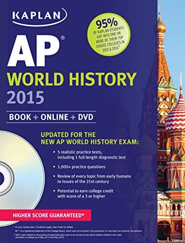 Book cover for Kaplan AP World History 2015: Book + Online + DVD (Kaplan Test Prep) by Whelan, Patrick