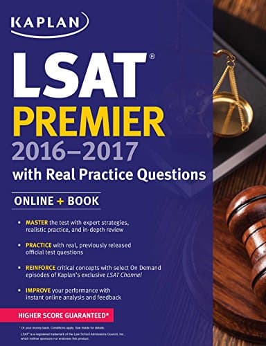 Book cover for Kaplan LSAT Premier 2016-2017 with Real Practice Questions: Book + Online (Kaplan Test Prep) by Kaplan Test Prep