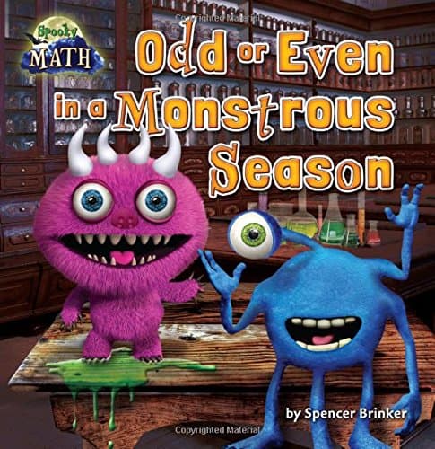 Book cover for Odd or Even in a Monstrous Season (Math Blast!: Spooky Math) by Brinker, Spencer