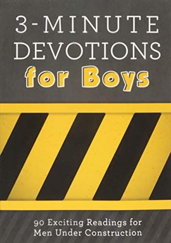 Book cover for 3-Minute Devotions for Boys: 90 Exciting Readings for Men Under Construction by Hascall, Glenn