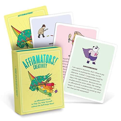 Book cover for Affirmators! Creativity Deck: 50 Affirmation Cards to Help You Help Yourself - Without the Self-Helpy-Ness! by Suzi Barrett